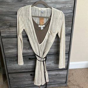 Francesca’s Tini Lili lightweight sweater dress with tank dress size Small NWT